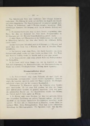 Wissenschaftlicher Abend am 19. November 1904.