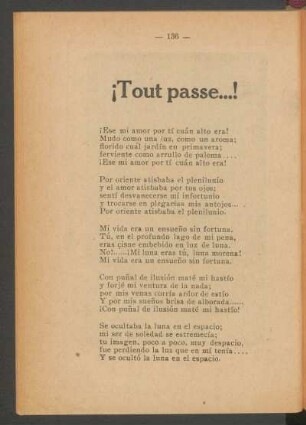 ¡Tout passe..!