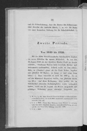 Zweite Periode. Von 1649 bis 1739.