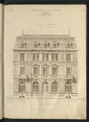 Wohnhaus in Heilbronn. Ansicht der Fassade
