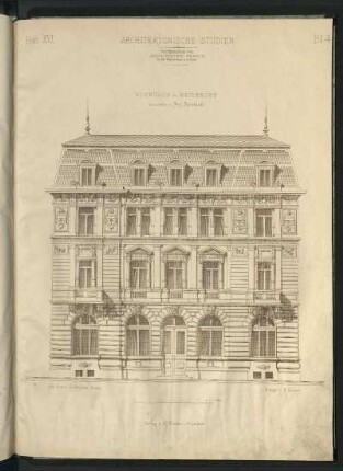 Wohnhaus in Heilbronn. Ansicht der Fassade
