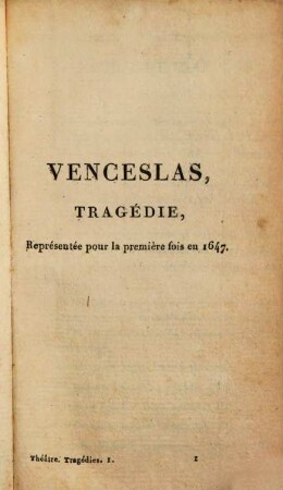 Venceslas : tragédie