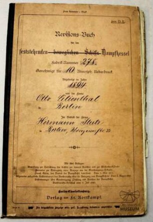 Revisions-Buch Dampfkessel