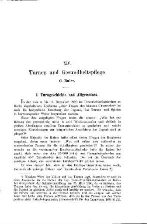 Turnen und Gesundheitspflege