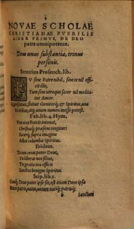 Novae scholae christianae puerilis libri novem ...