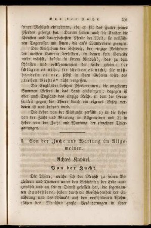 Achtes Kapitel. Von der Zucht.