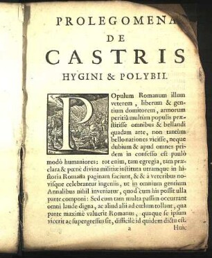 Prolegomena De Castris Hygini & Polybii.