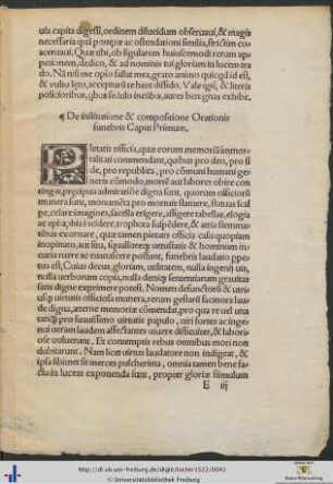 De institutione et compositione Orationis funebris