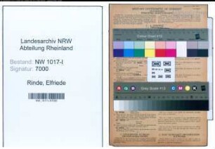 Entnazifizierung Elfriede Rinde , geb. 20.10.1899 ()