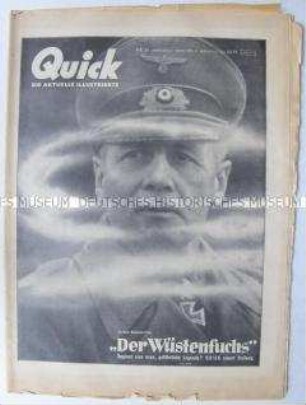 Unterhaltungszeitschrift "Quick" mit Titelstory über den Film "Der Wüstenfuchs"