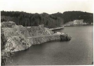 Zschopau-Talsperre bei Kriebstein (bei Waldheim). Insel auf dem Stausee
