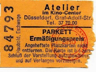 Atelier im Kino-Center (Savoy-Theater), Düsseldorf