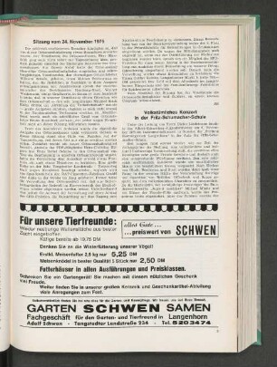 Sitzung am 24. November 1975