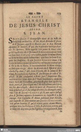 Le Saint Evangile De Jesus Christ Selon S. Jean