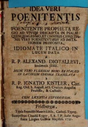 Idea veri poenitentis