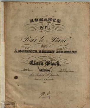 Romance varié pour le piano : oeuv. 3