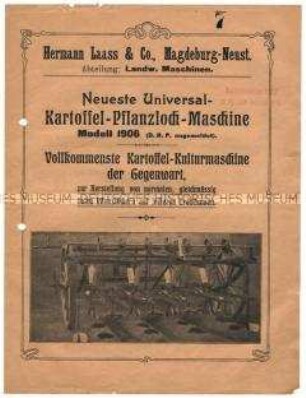 Kartoffel-Pflanzloch-Maschine
