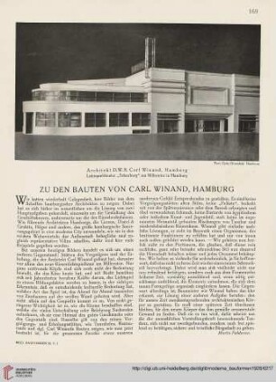 Zu den Bauten von Carl Winand, Hamburg