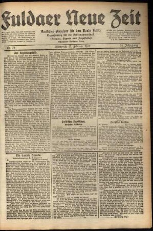 Ausgabe vom Mittwoch, den 15. Februar 1922.