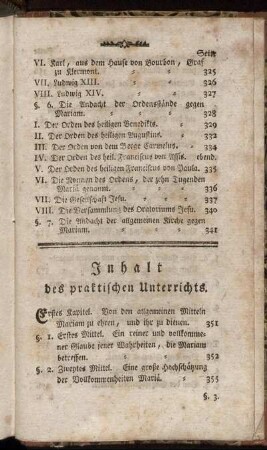 Inhalt des praktischen Unterrichts.