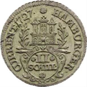 Münze, Doppelschilling, 1727