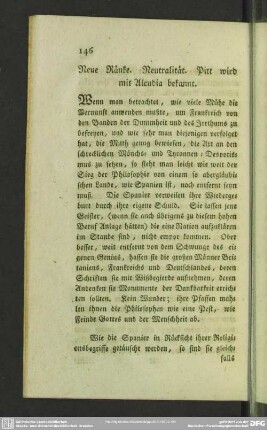 Neue Ränke