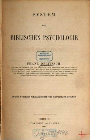 System der biblischen Psychologie