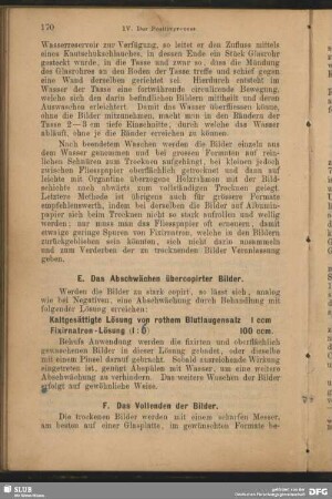 F. Das Vollenden der Bilder.