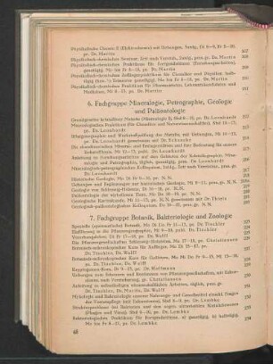 7. Fachgruppe Botanik, Bakteriologie und Zoologie