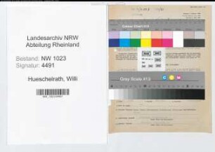 Entnazifizierung Willi Hueschelrath , geb. 24.12.1905 (Kaufmann)