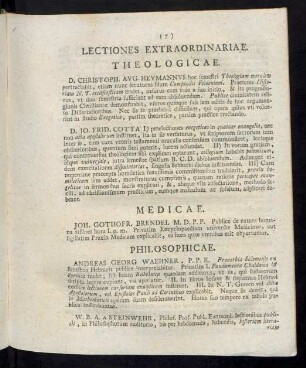 Lectiones Extraoridinariae