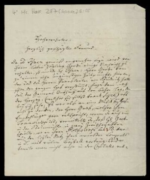 Brief von Johann Gottfried Schade an Louis Spohr