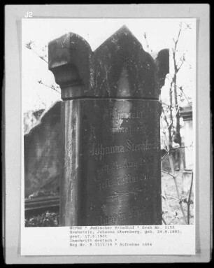 Grabstein von Johanna Sternberg (gestorben 1901.05.17)