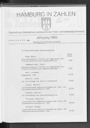 Ergänzungen zum Alphabetischen Autorenregister
