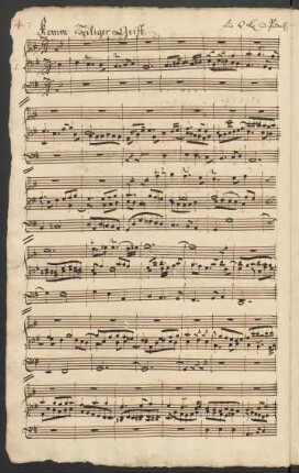 Komm heiliger Geist; org; G-Dur; BWV 652