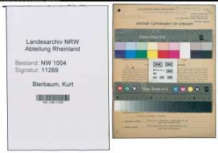 Entnazifizierung Kurt Bierbaum , geb. 25.05.1891 (Lagerist)