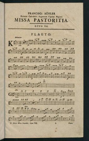 1-6, Flauto. Missa Pastoritia