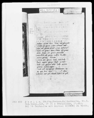 Evangeliar — Initiale L(IBER), Folio 16recto