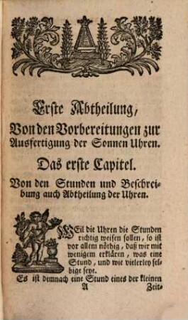 Kunst gute Sonnen-Uhren zu machen oder Practische Anweisung alle Arten der üblichen Sonnen-Uhren geometrisch und arithmetisch zu verfertigen