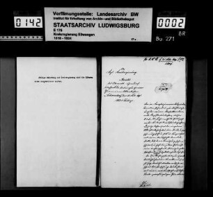 Kanzleimobiliar und Verbesserung der Einrichtung des Oberamts Schorndorf