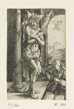 Schmerzensmann an der Säule, Blatt 1 der Folge "Passion"