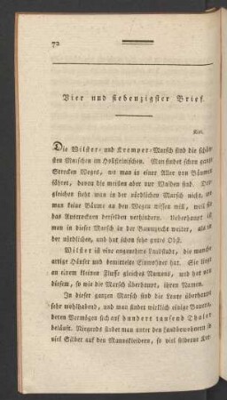 Vier und siebenzigster Brief