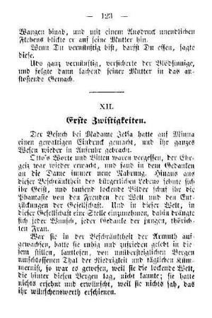 XII. Erste Zwistigkeiten
