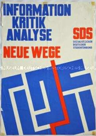 Plakat des Sozialistischen Deutschen Studentenbundes (SDS)
