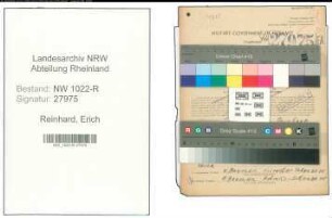 Entnazifizierung Erich Reinhard , geb. 17.02.1896 (Gastwirt)