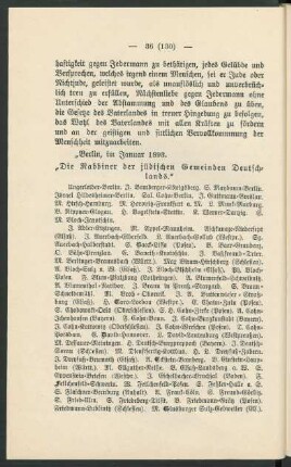 "Die Rabbiner der jüdischen Gemeinden Deutschlands."