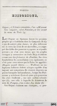 Précis historique