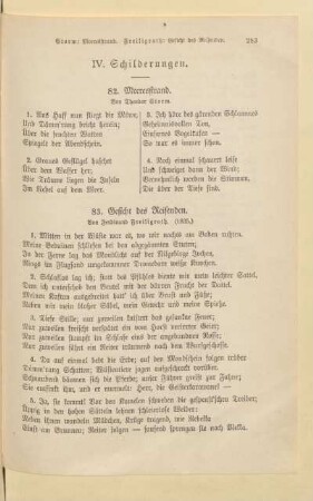 IV. Schilderungen