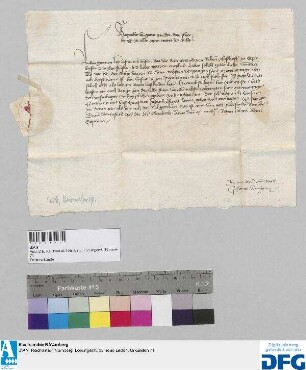 König Rupprecht gebietet der Stadt Nürnberg, die gewöhnliche Reichssteuer seinem Kanzler, dem Bischof Raban von Speyer, zu übergeben.