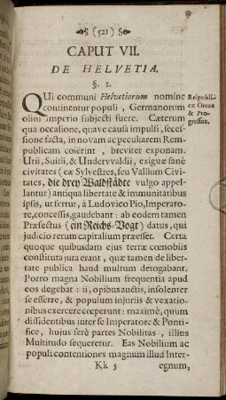 Caput VII. De Helvetia.